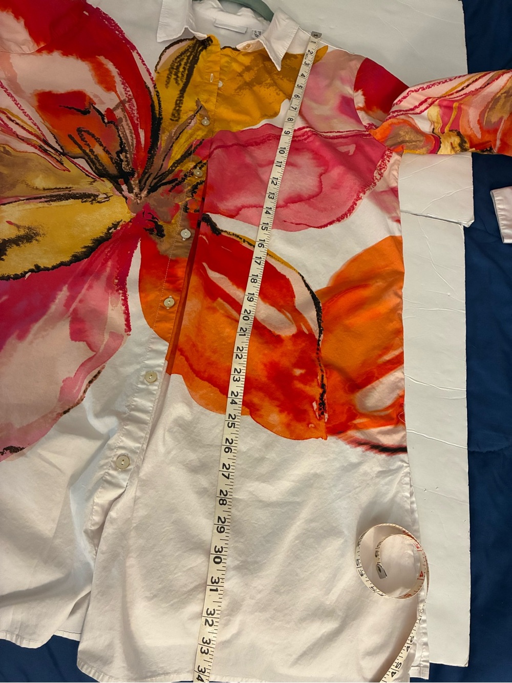 Susan Graver Women MP Knee Length Artsy Shirt Dress/coverup Vibrant Resortwear - Picture 11 of 12